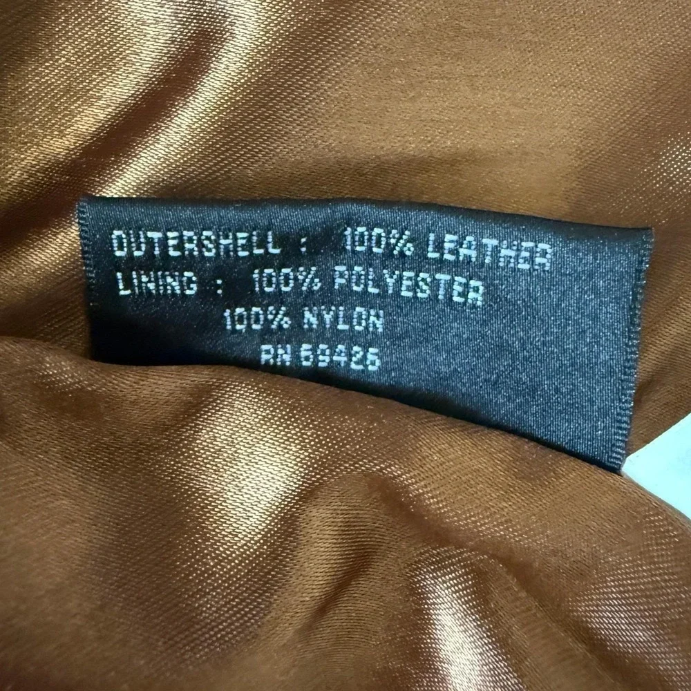 Vtg Wilson's Leather Maxima Cognac Brown Genuine Leather Blazer Jacket Medium 90